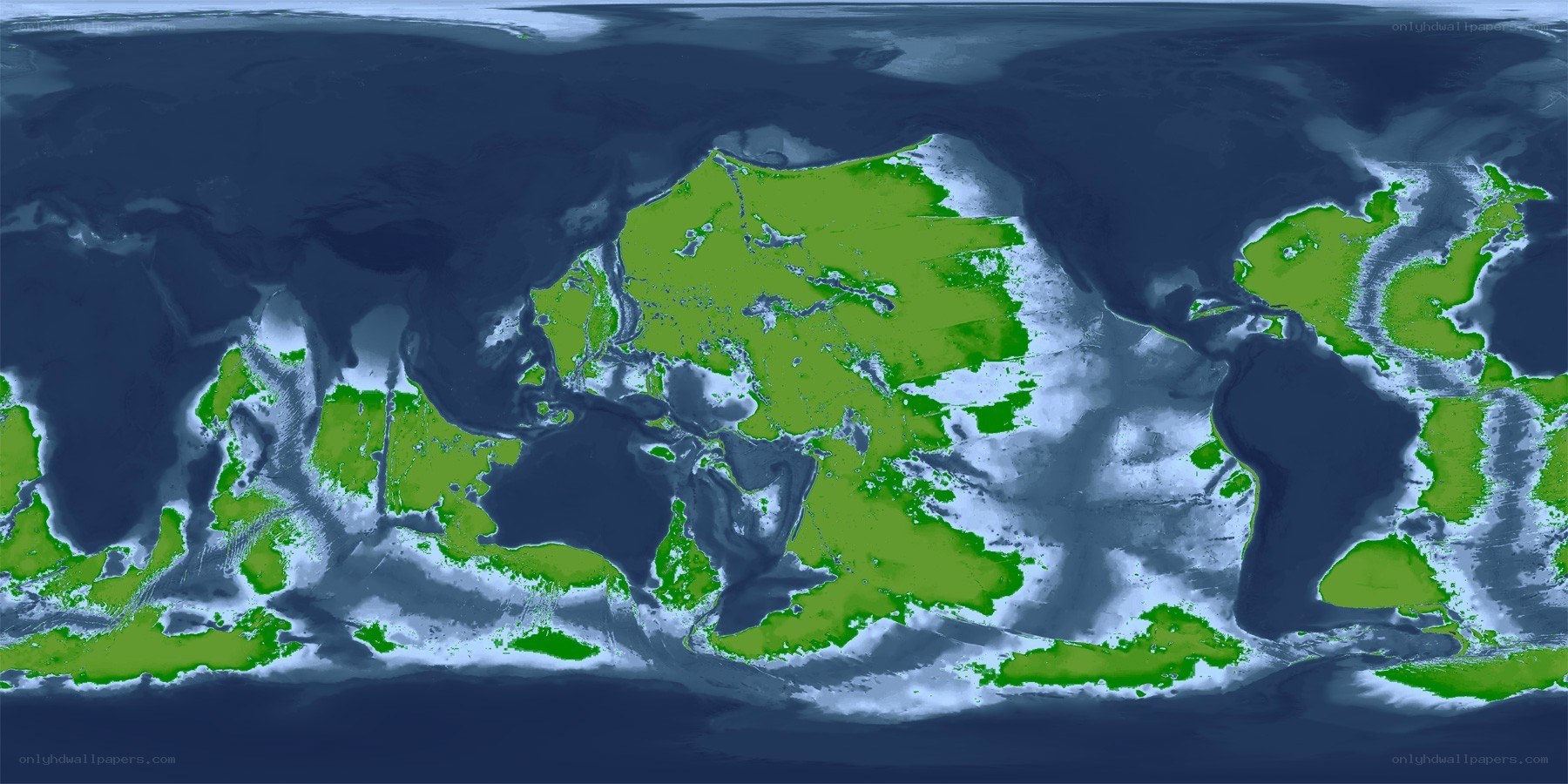 Earth with vegetation and ice