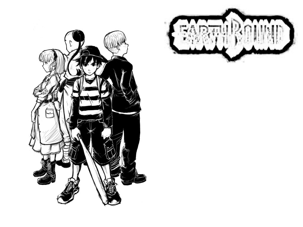Earthbound characters illustration