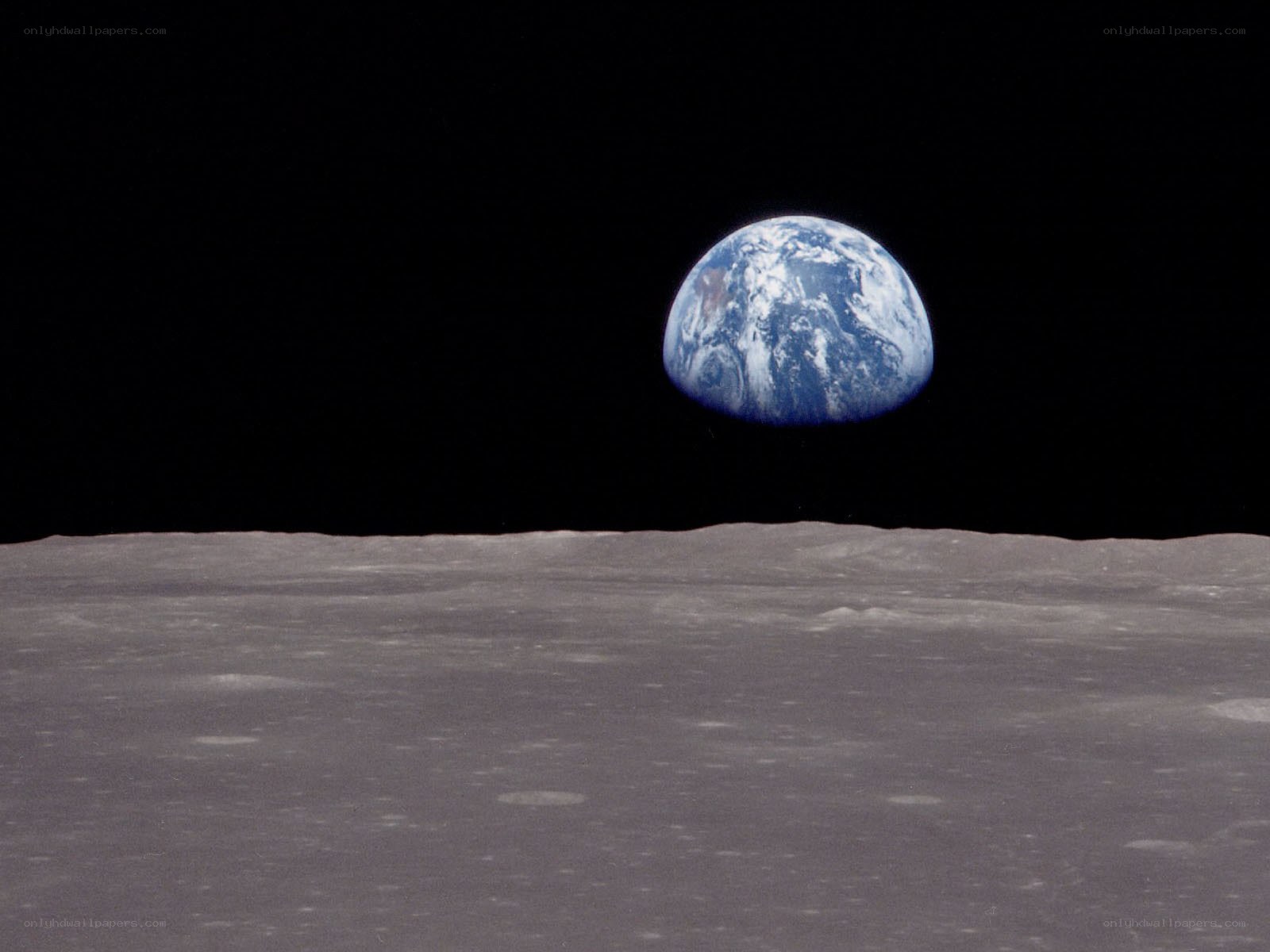 Earthrise from the Moon