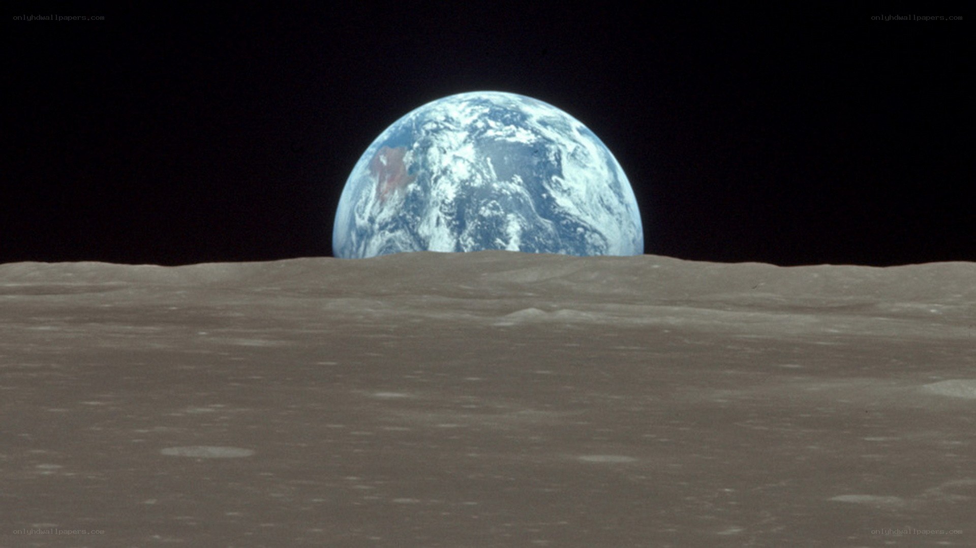 Earthrise from the Moon