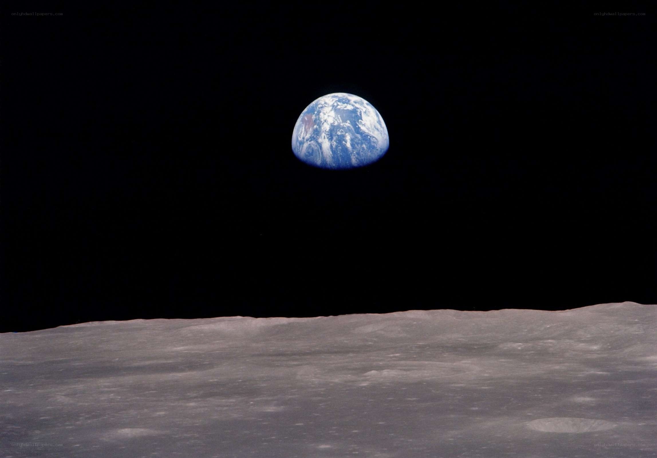 Earthrise from the Moon