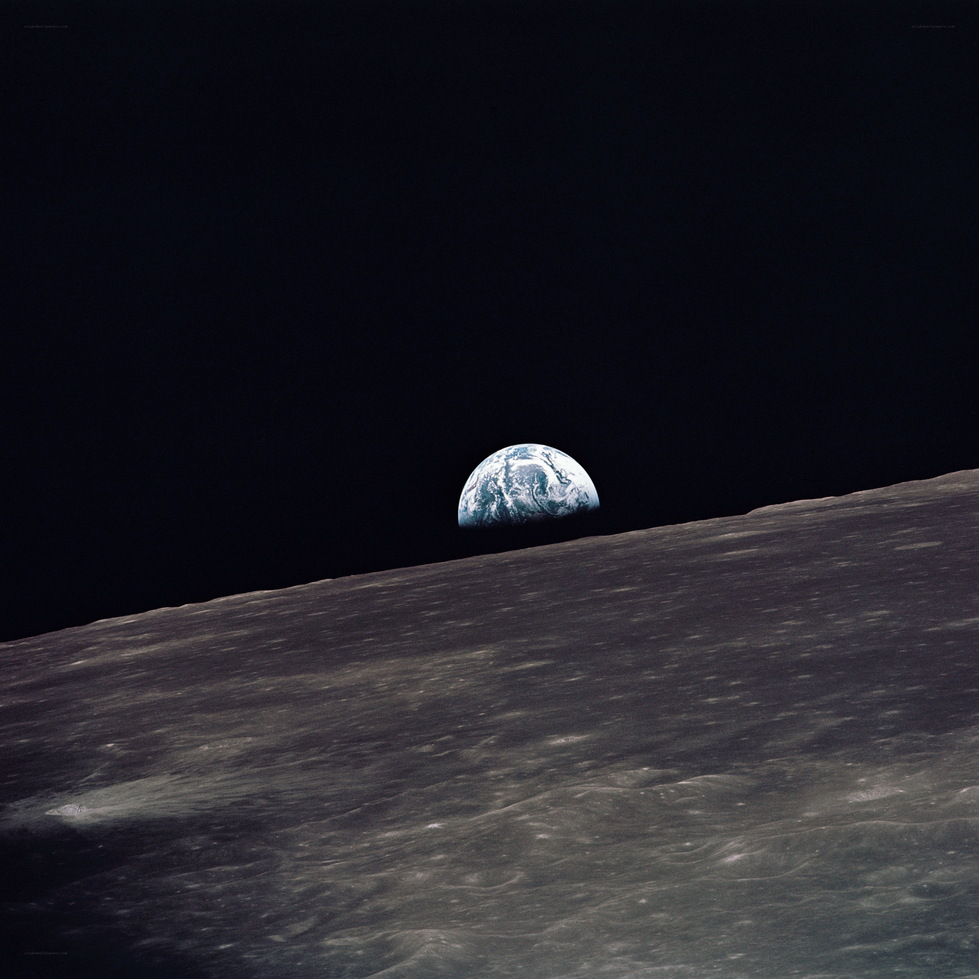 Earthrise from the Moon