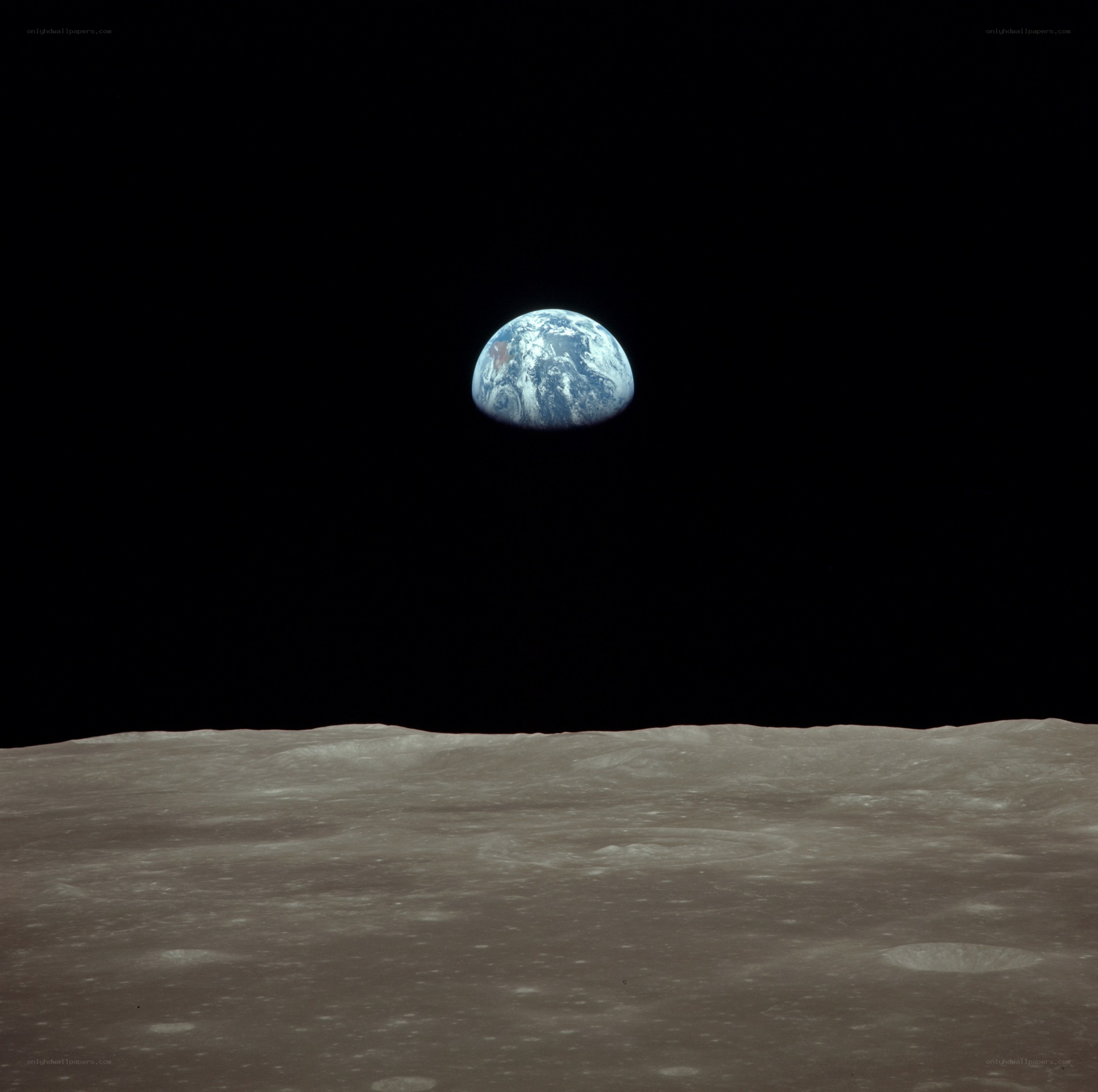 Earthrise from the Moon