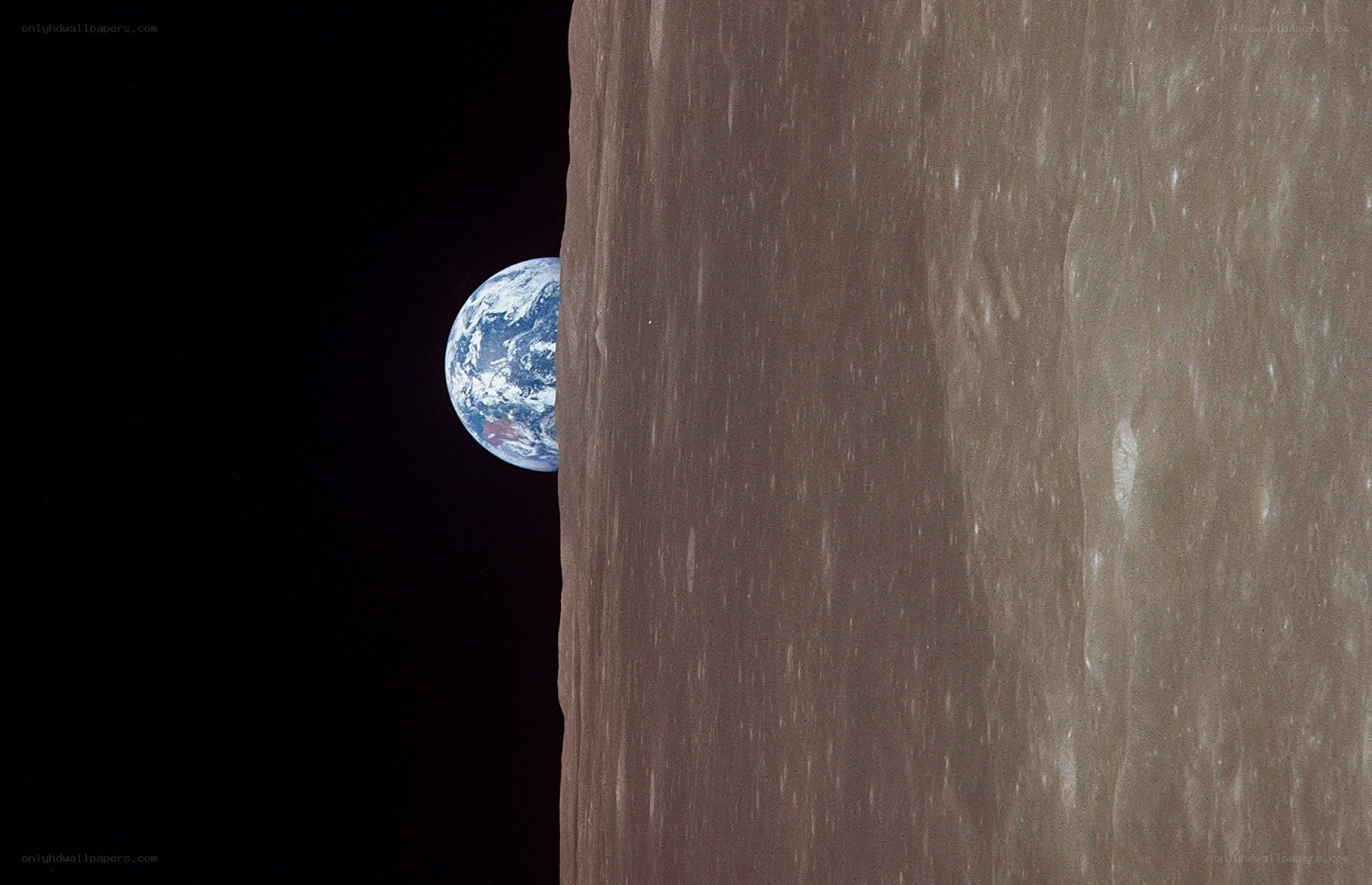 Earthrise from the Moon