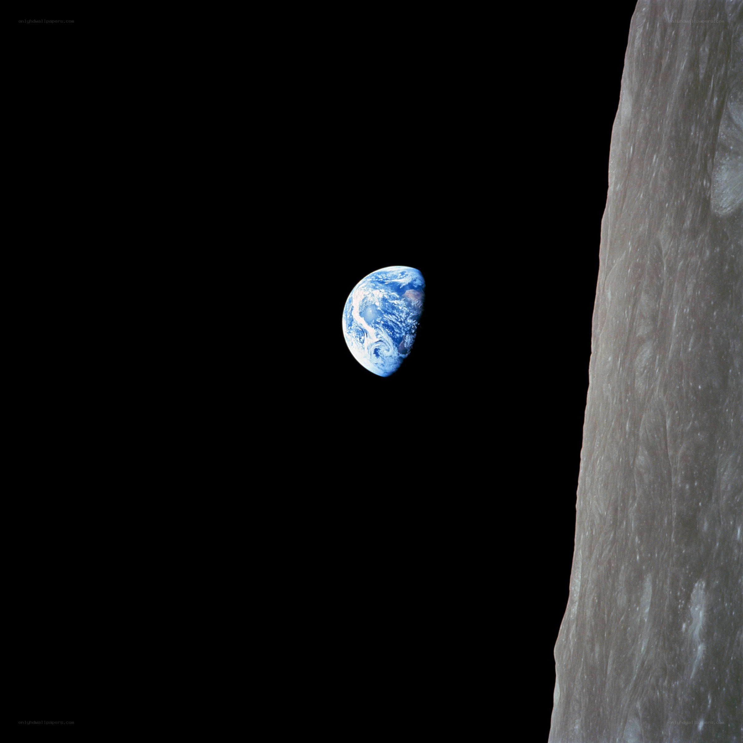 Earthrise from the Moon