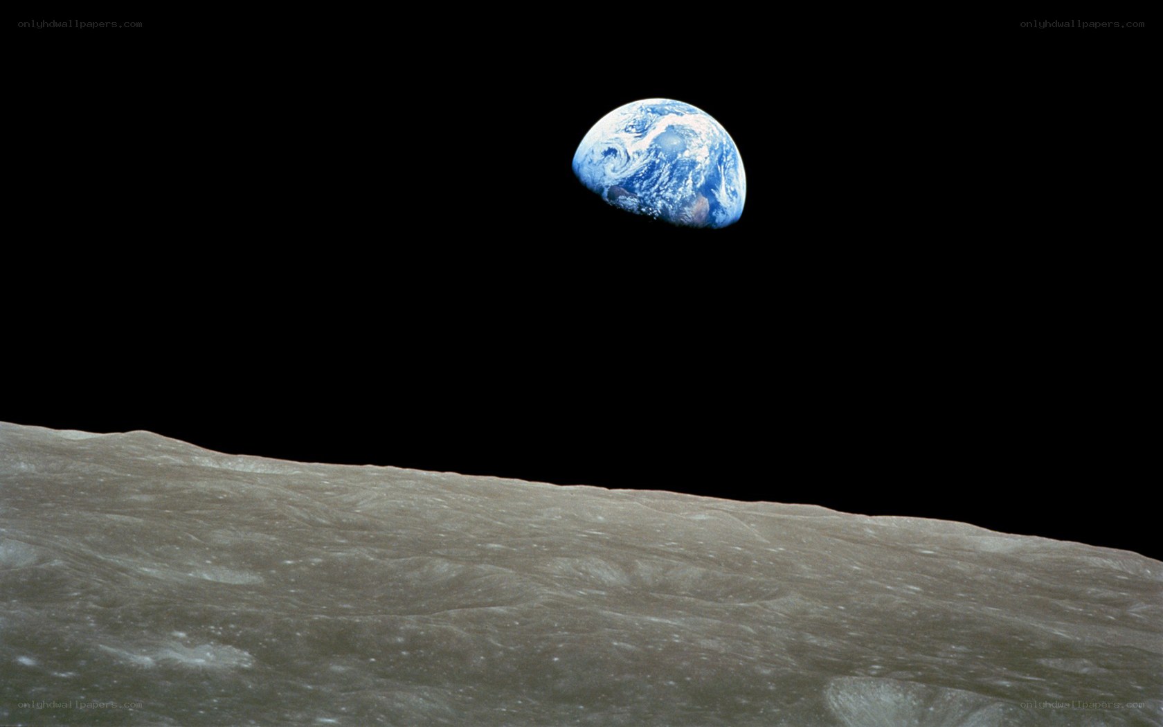 Earthrise from the Moon