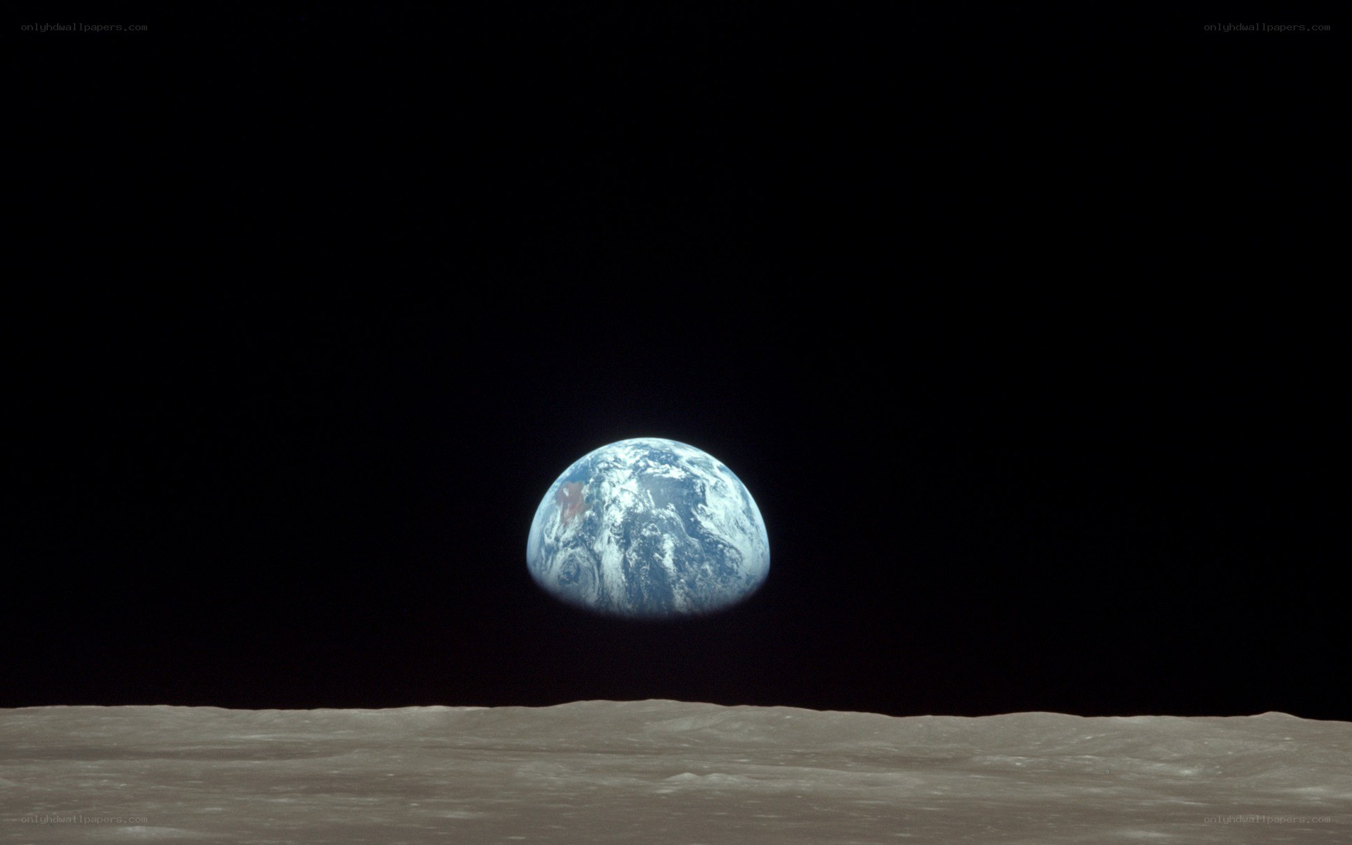 Earthrise from the Moon