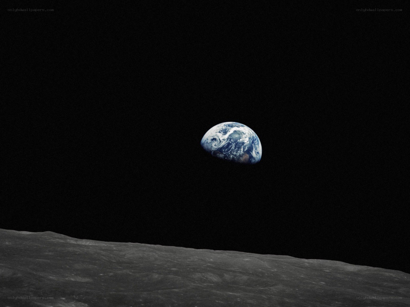 Earthrise from the Moon