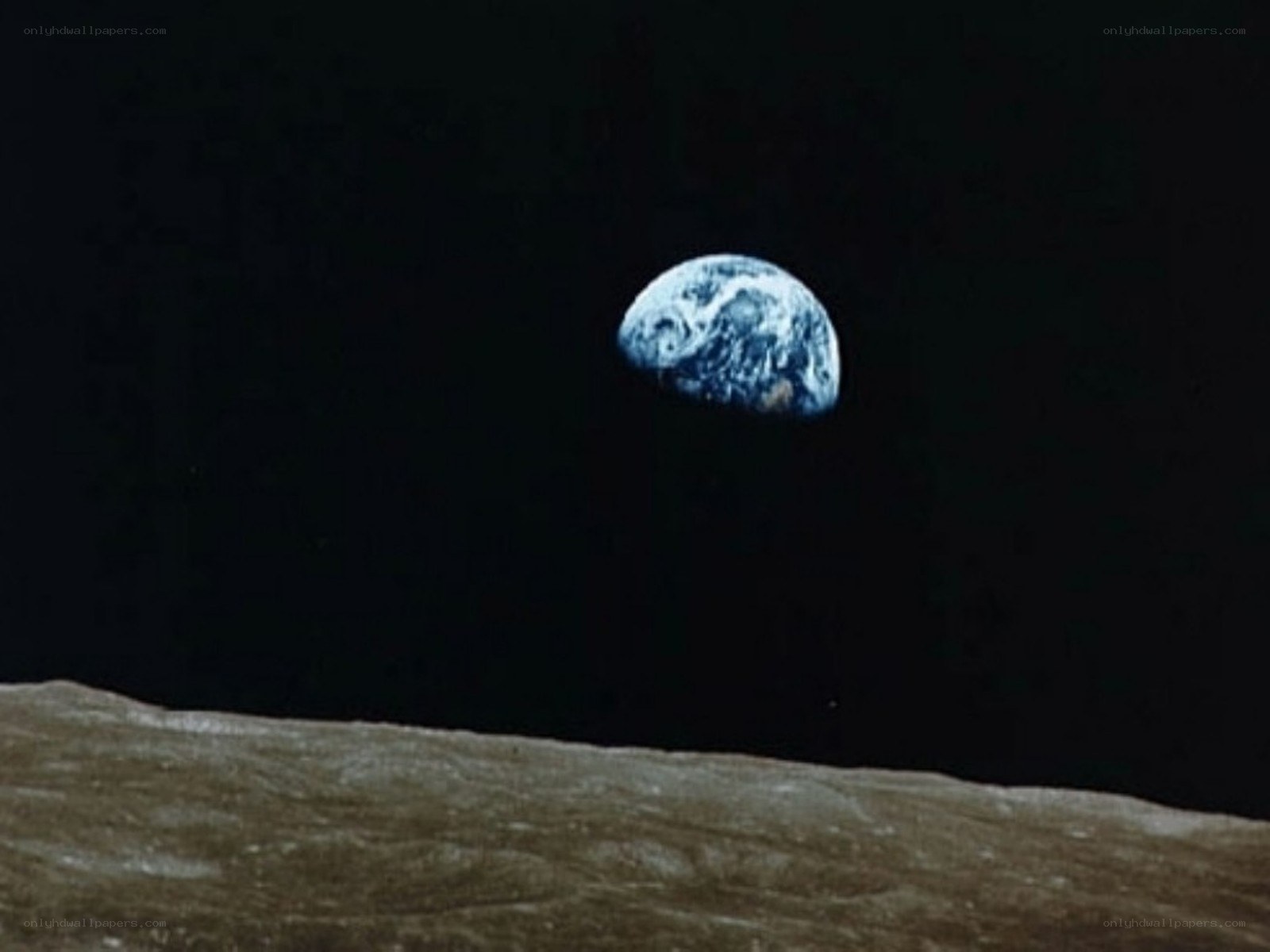 Earthrise from the Moon