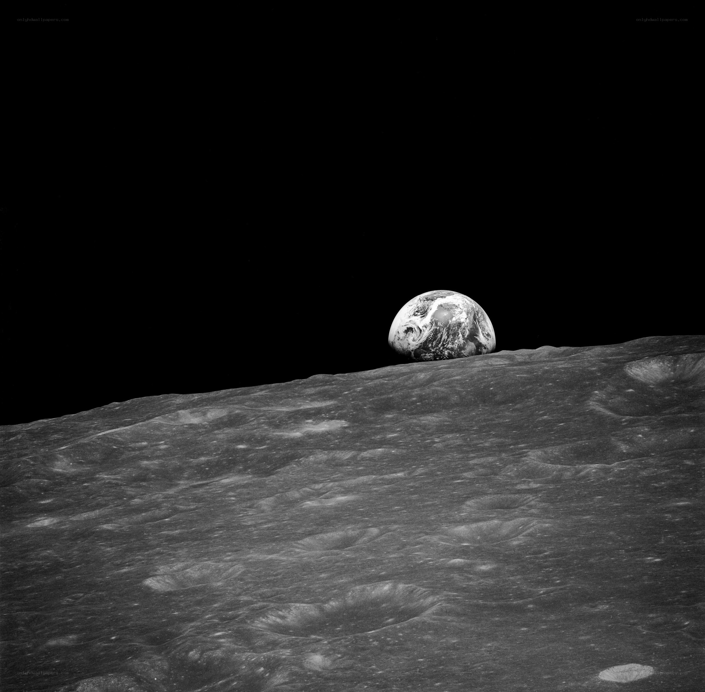 Earthrise from the Moon