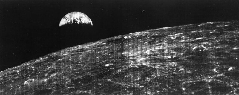 Earthrise from the Moon — Black