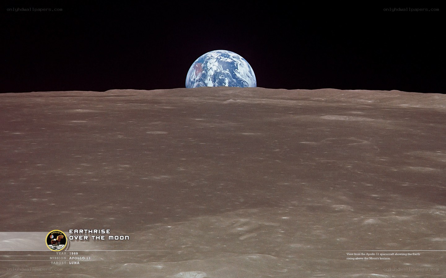 Earthrise over the Moon
