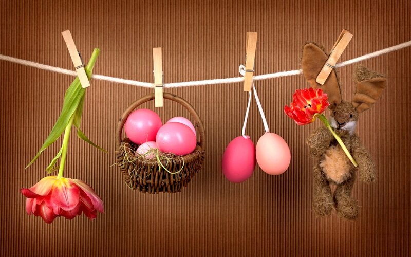 Easter Basket and Eggs