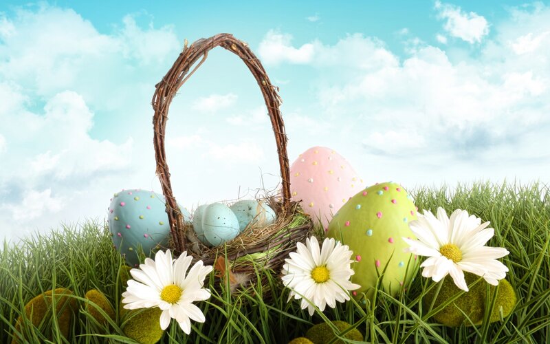 Easter Basket in Grass