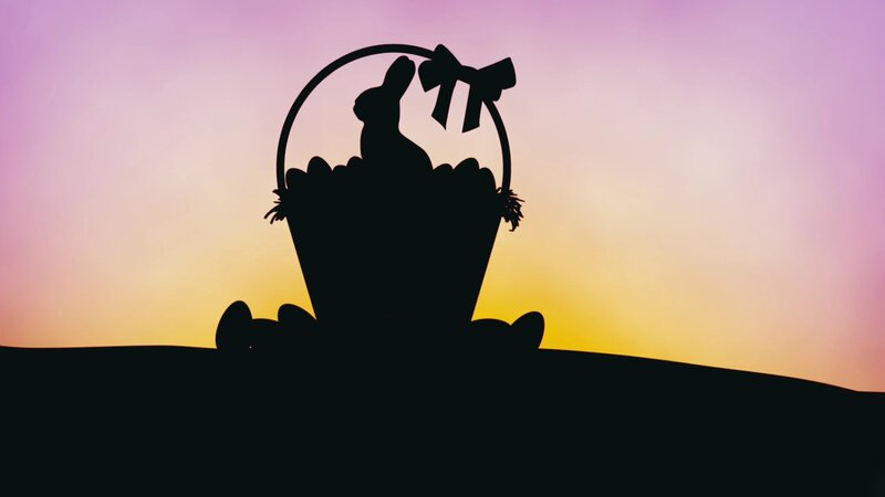 Easter basket silhouette