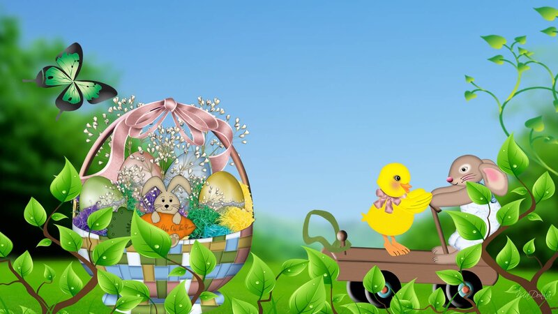Easter Basket with Animals
