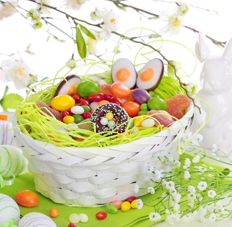 Easter Basket with Candies
