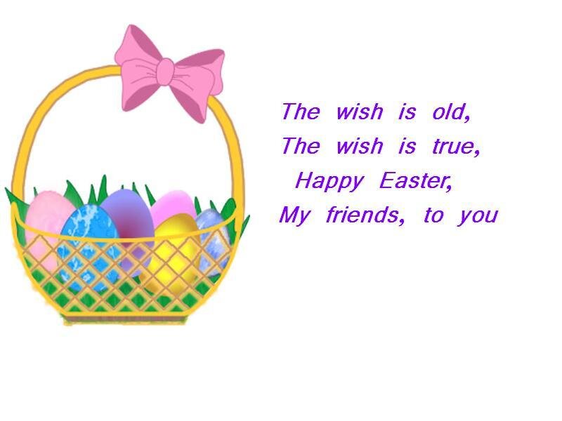 Easter basket with eggs
