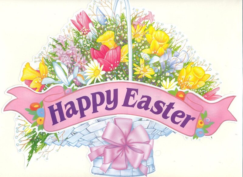 Easter Basket with Flowers — Pink