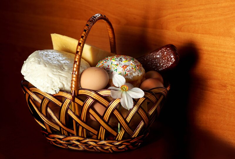 Easter basket with treats