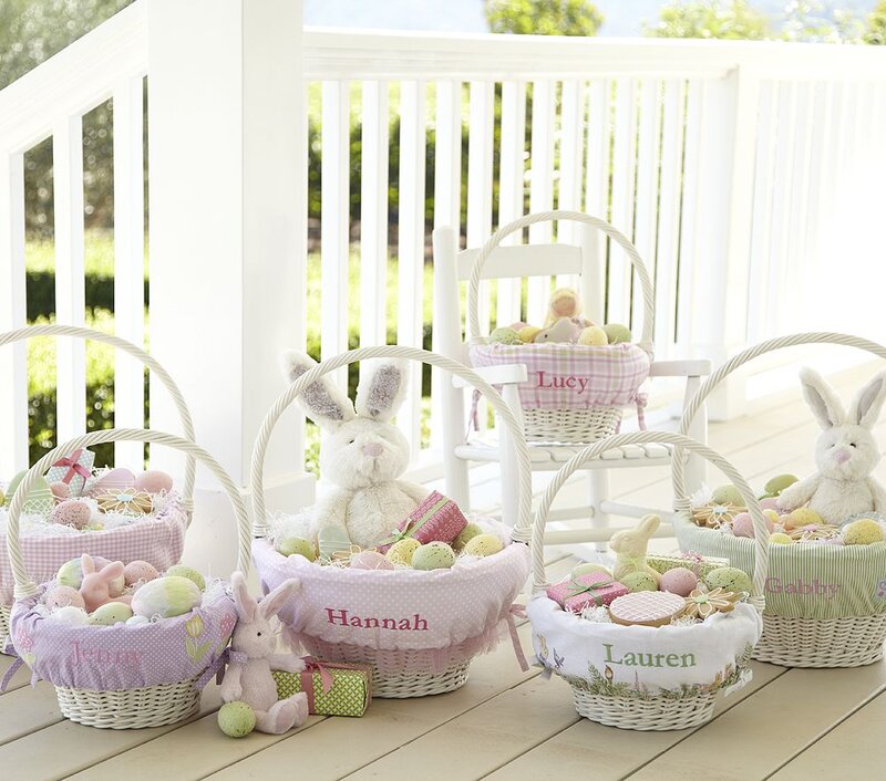 Easter Baskets on Porch