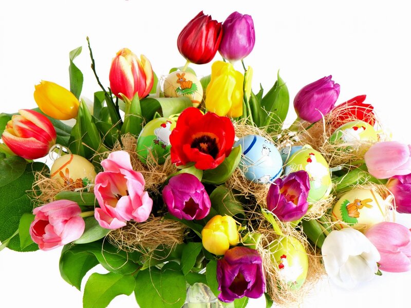 Easter Bouquet with Tulips