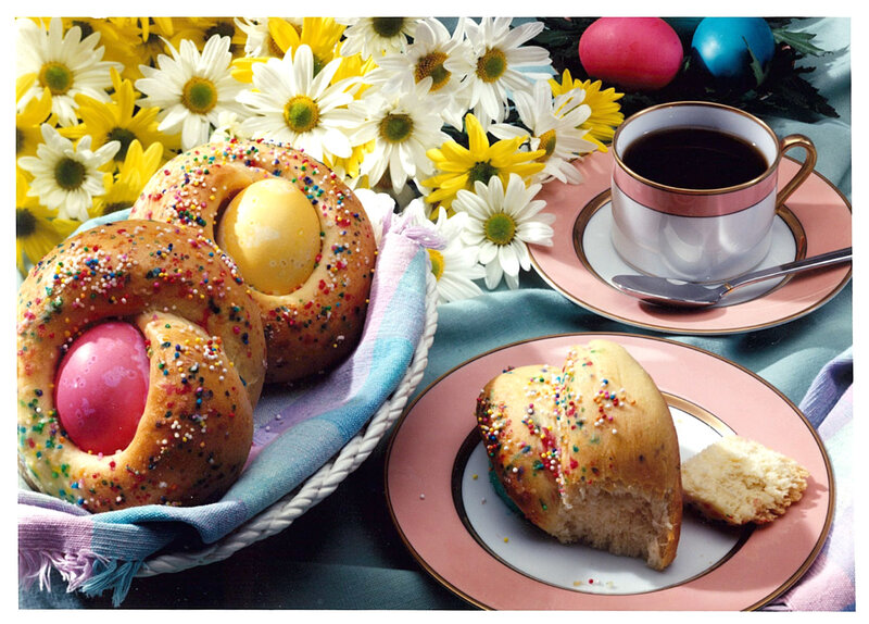 Easter Bread with Eggs