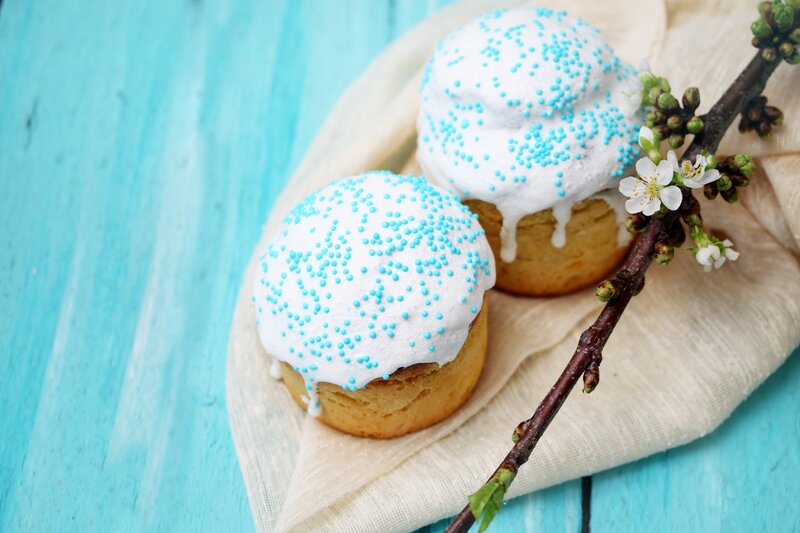 Easter Bread with Sprinkles — Blue
