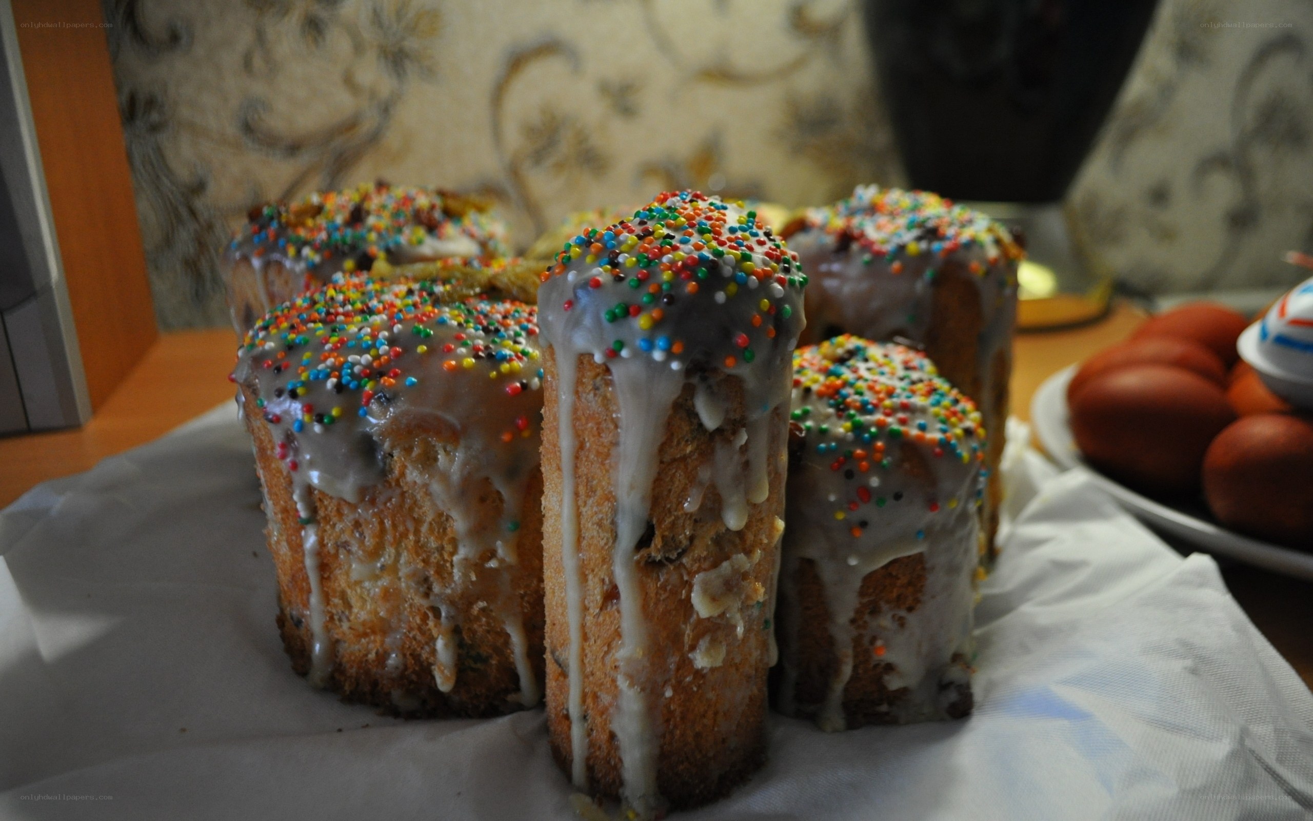 Easter bread with sprinkles