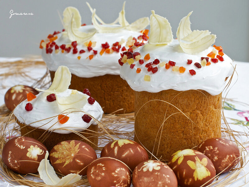 Easter Breads and Eggs — Brown, Festive