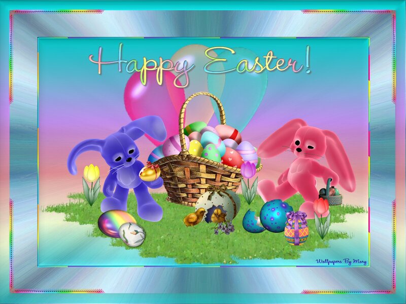 Easter Bunnies with Basket