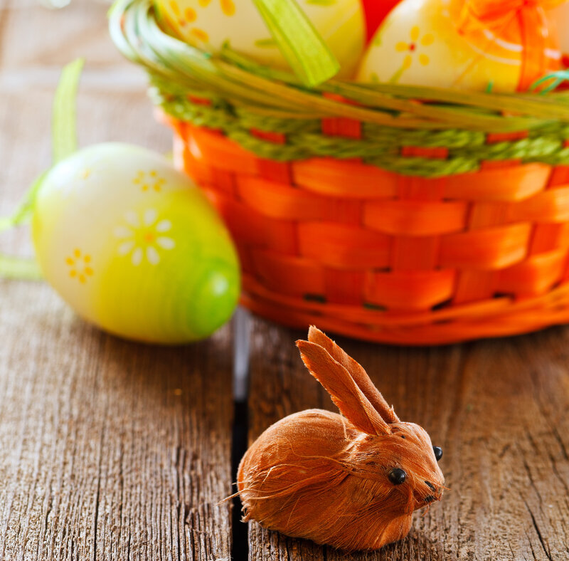 Easter Bunny Figurine — Orange