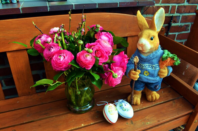 Easter Bunny Figurine — Pink