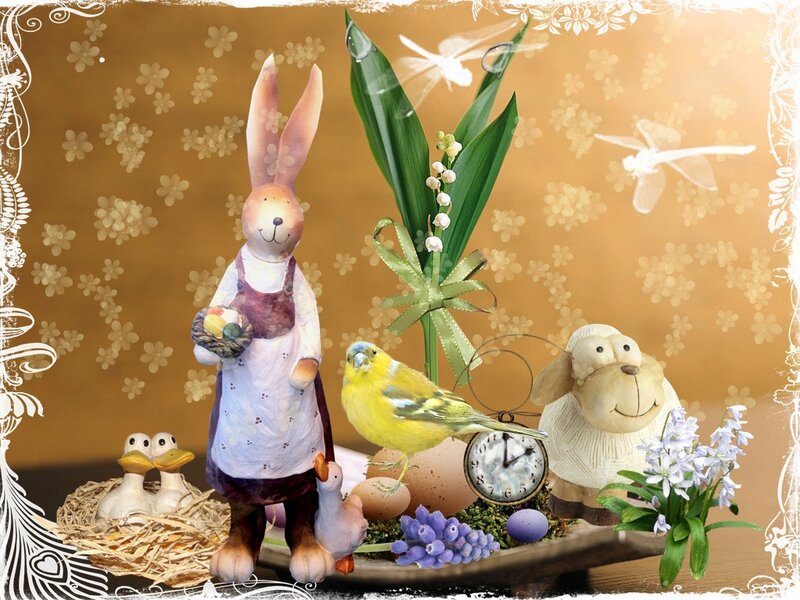 Easter Bunny Figurine