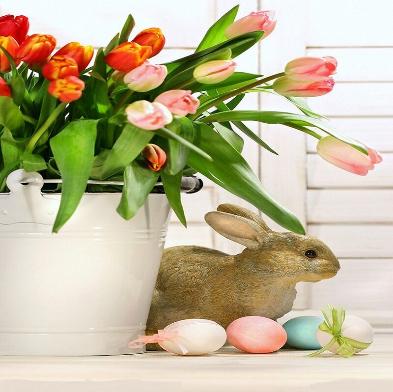 Easter Bunny Figurine — White