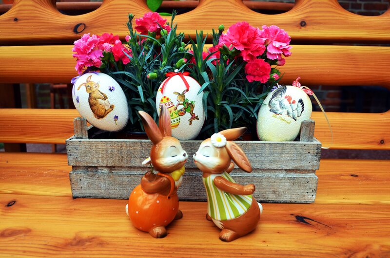 Easter Bunny Figurines — Brown