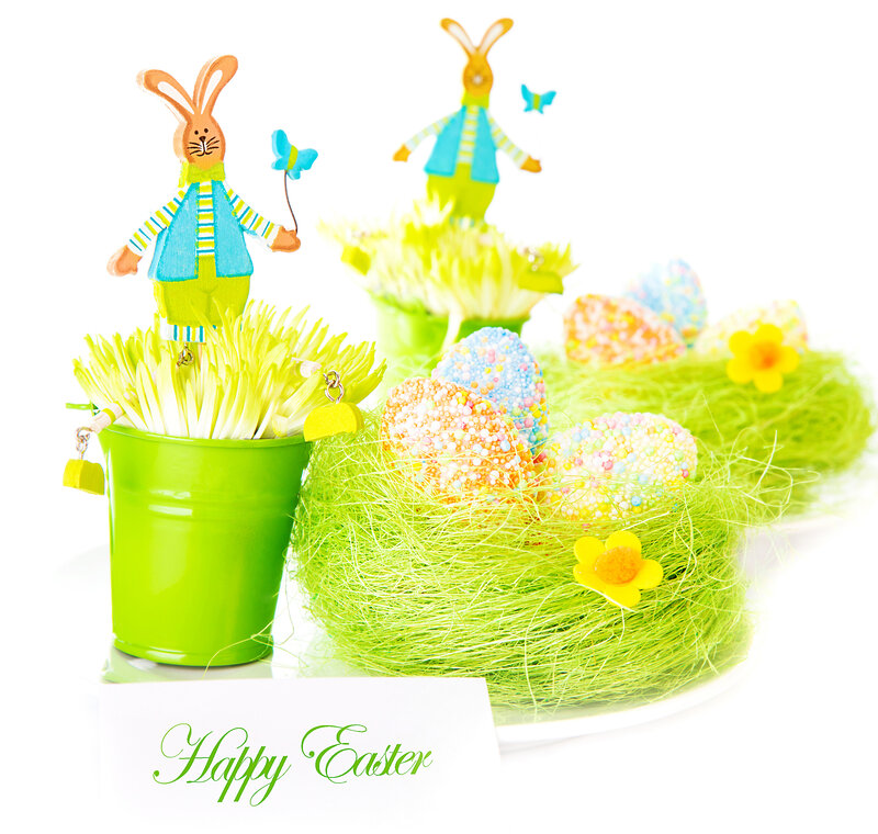 Easter Bunny Figurines — Green