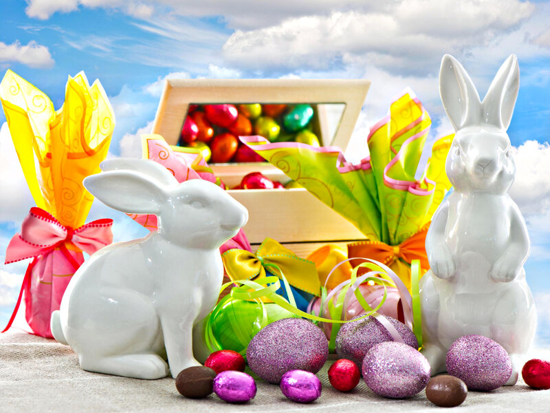 Easter Bunny Figurines — White