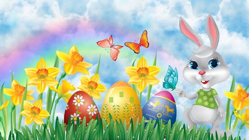 Easter Bunny in Field