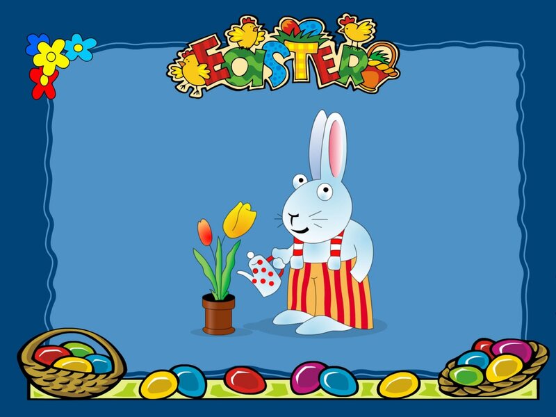 Easter Bunny Watering Plant — Blue