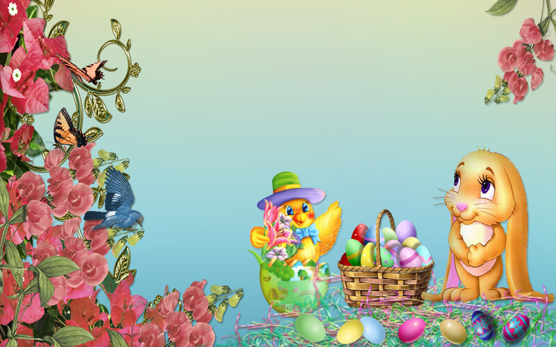 Easter Bunny with Chick
