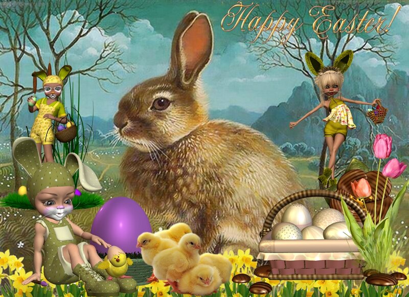 Easter Bunny with Children