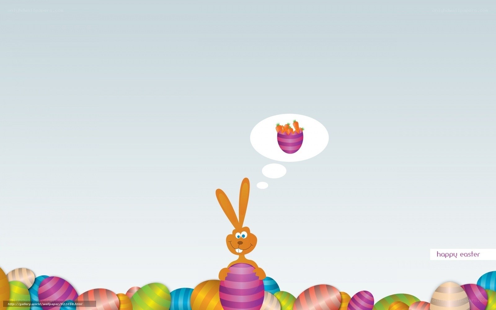easter bunny with eggs
