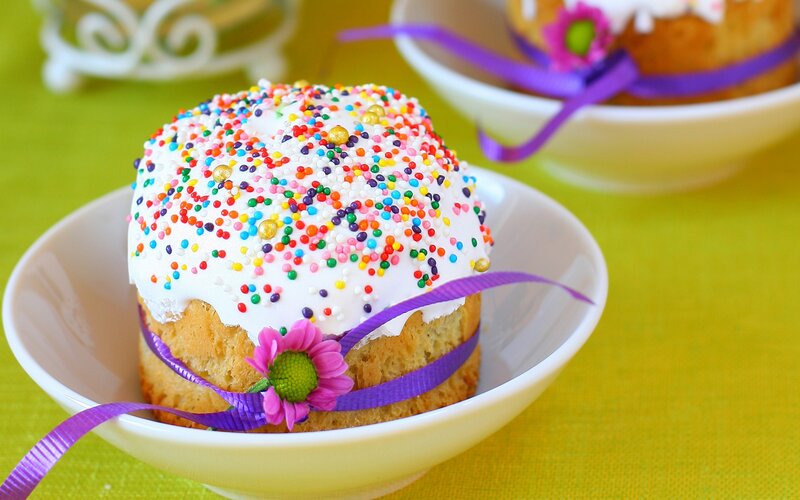 Easter Cake in Bowl