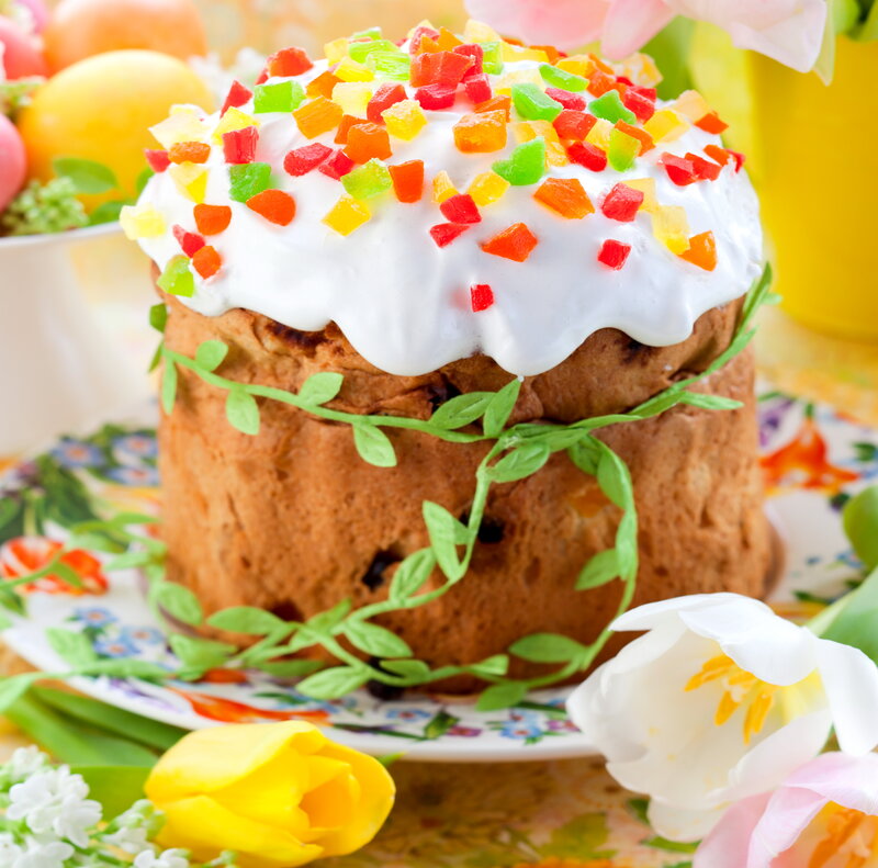 Easter Cake with Sprinkles
