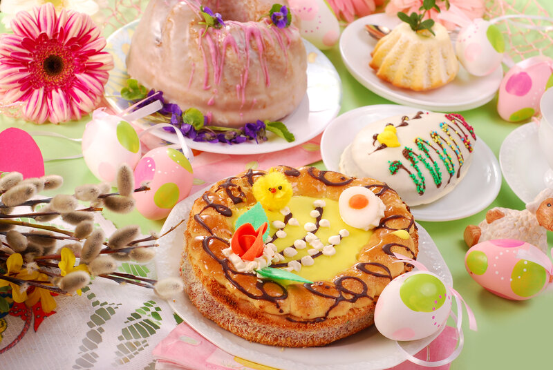 Easter Cakes and Eggs — Pink