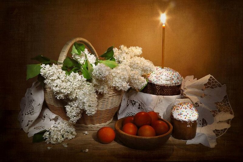 Easter Cakes and Flowers