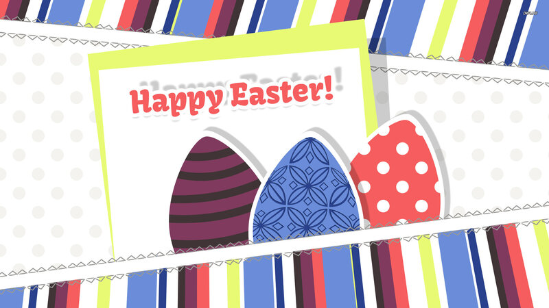 Easter Card with Eggs