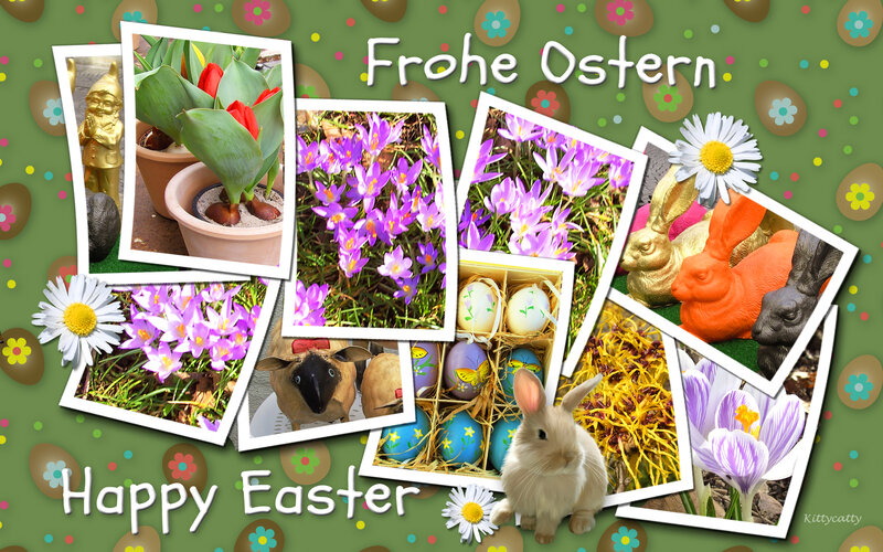 Easter Collage with Bunnies