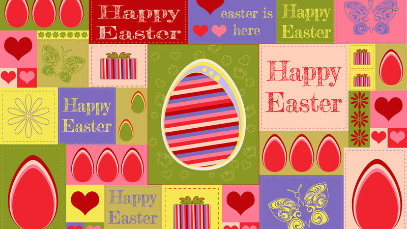 Easter Egg Collage — Red